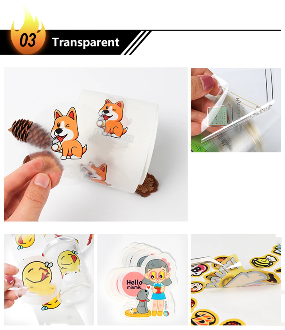 Custom Stickers Pvc With Logo Name Waterproof Transparen Die Cut Square Rectangle Vinyl Personalized For Skateboard Car Laptop
