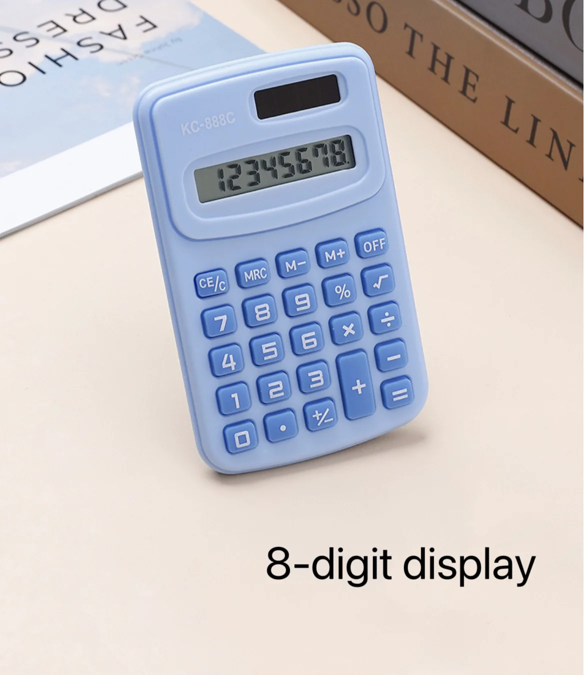 Cute Mini Fresh Solar Calculator With 8 Digit Display LCD Screen For Office and Student Use