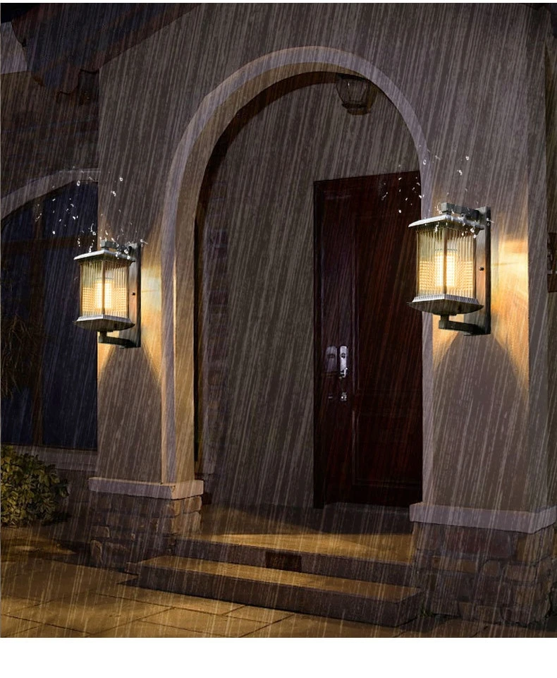 Outdoor Wall Lamp Metal Waterproof Outside Wall Lights AC90-260V Exterior Wall Lighting for Hotel Villa Big Porch Garden Gate