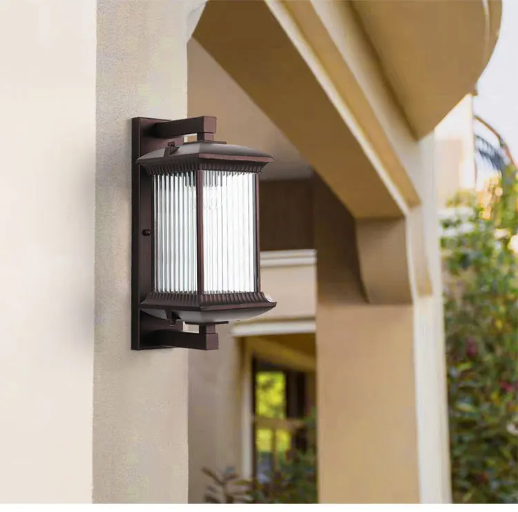 Outdoor Wall Lamp Metal Waterproof Outside Wall Lights AC90-260V Exterior Wall Lighting for Hotel Villa Big Porch Garden Gate