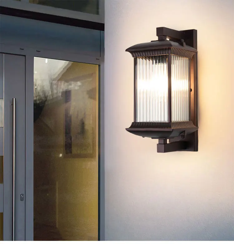 Outdoor Wall Lamp Metal Waterproof Outside Wall Lights AC90-260V Exterior Wall Lighting for Hotel Villa Big Porch Garden Gate