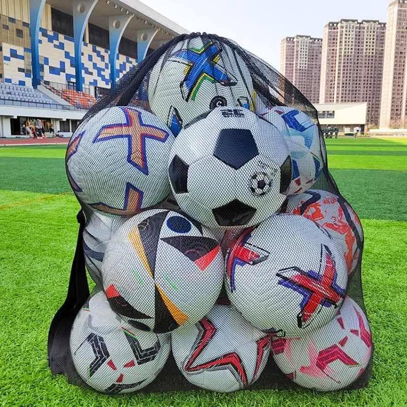 Soccer Ball Mesh Bag Backpack Extra Large Football Storage Bag With Drawstring Zipper Pocket For Holding Basketball Sports Bag