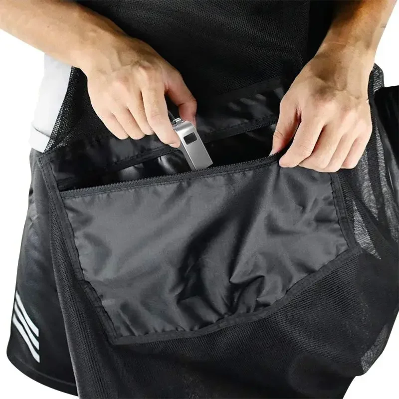 Soccer Ball Mesh Bag Backpack Extra Large Football Storage Bag With Drawstring Zipper Pocket For Holding Basketball Sports Bag