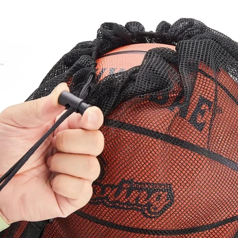 Soccer Ball Mesh Bag Backpack Extra Large Football Storage Bag With Drawstring Zipper Pocket For Holding Basketball Sports Bag