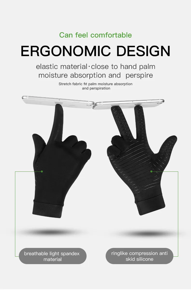 Magnetic Anti Arthritis Healthy Compression Therapy Rheumatoid Hand Pain Wrist Guard Suitable Multiple Scenarios Cycling Gloves