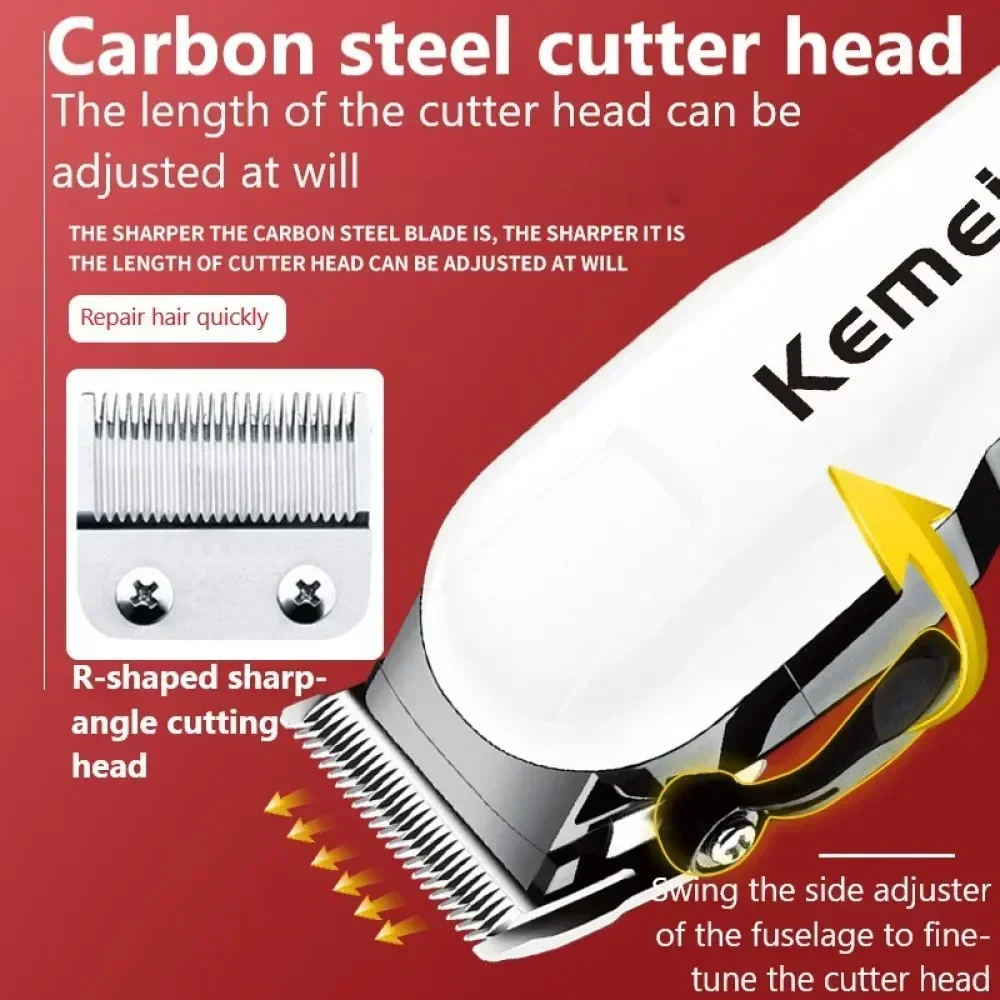 Kemei Hair Clipper Or Blade Hair Cut Maching Wireless Trimmer Men Professional Clipper Machine Rechargeable Hair Cut Barber 809A