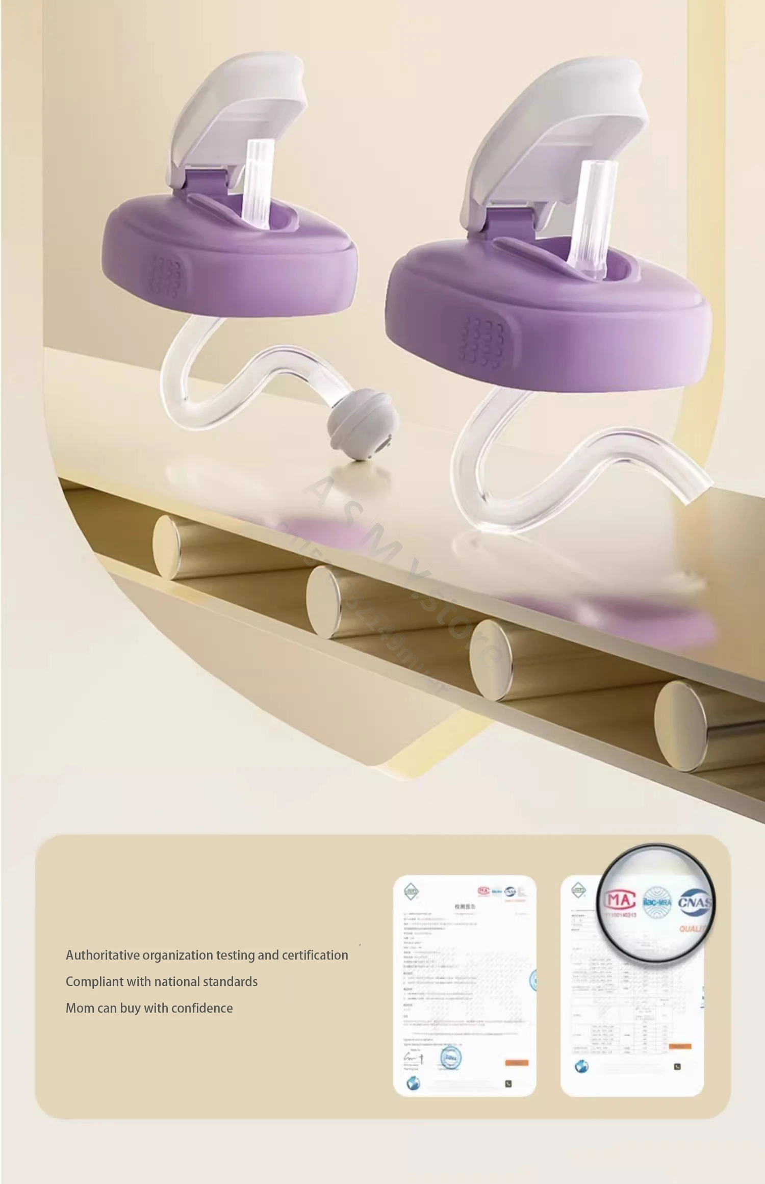 Suitable for hegen bottle accessories/cup cover/handle/nipple/square bottle universal