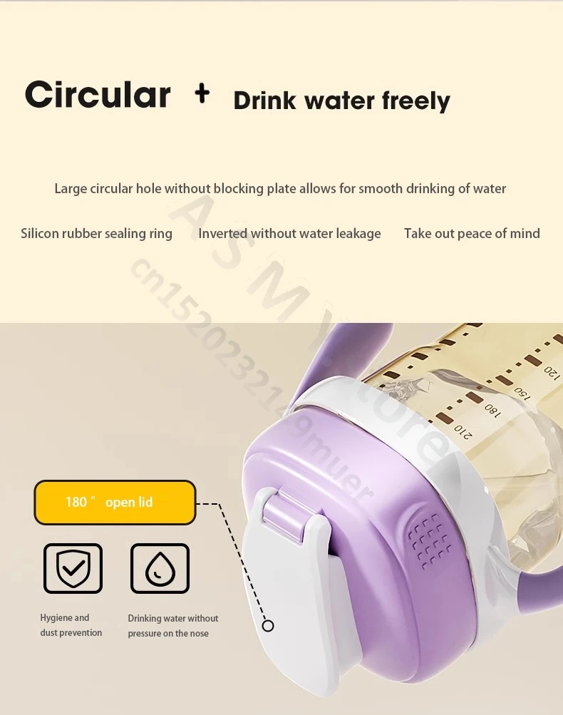 Suitable for hegen bottle accessories/cup cover/handle/nipple/square bottle universal