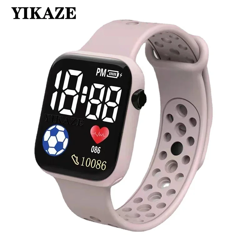YIKAZE Kids Watches LED Digital Kids Watch Silicone Strap Cartoon Electronic Wristwatch Sports Clock for Boys and Girls Gifts