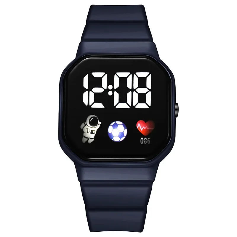 YIKAZE Kids Watches LED Digital Kids Watch Silicone Strap Cartoon Electronic Wristwatch Sports Clock for Boys and Girls Gifts