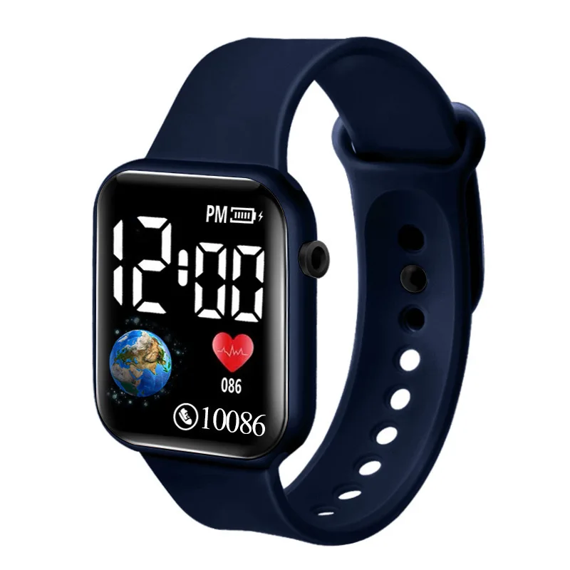 YIKAZE Kids Watches LED Digital Kids Watch Silicone Strap Cartoon Electronic Wristwatch Sports Clock for Boys and Girls Gifts