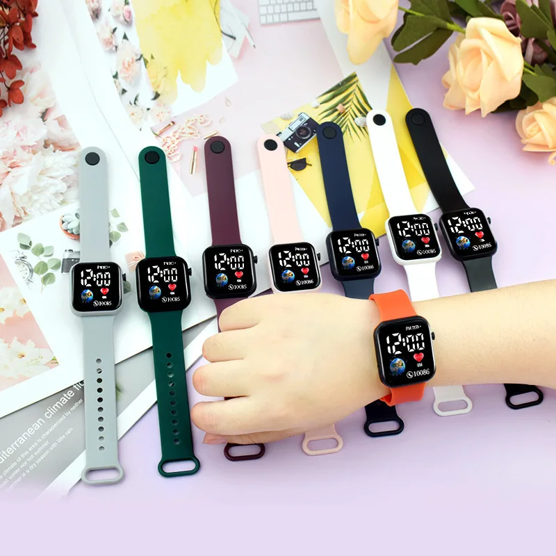 YIKAZE Kids Watches LED Digital Kids Watch Silicone Strap Cartoon Electronic Wristwatch Sports Clock for Boys and Girls Gifts