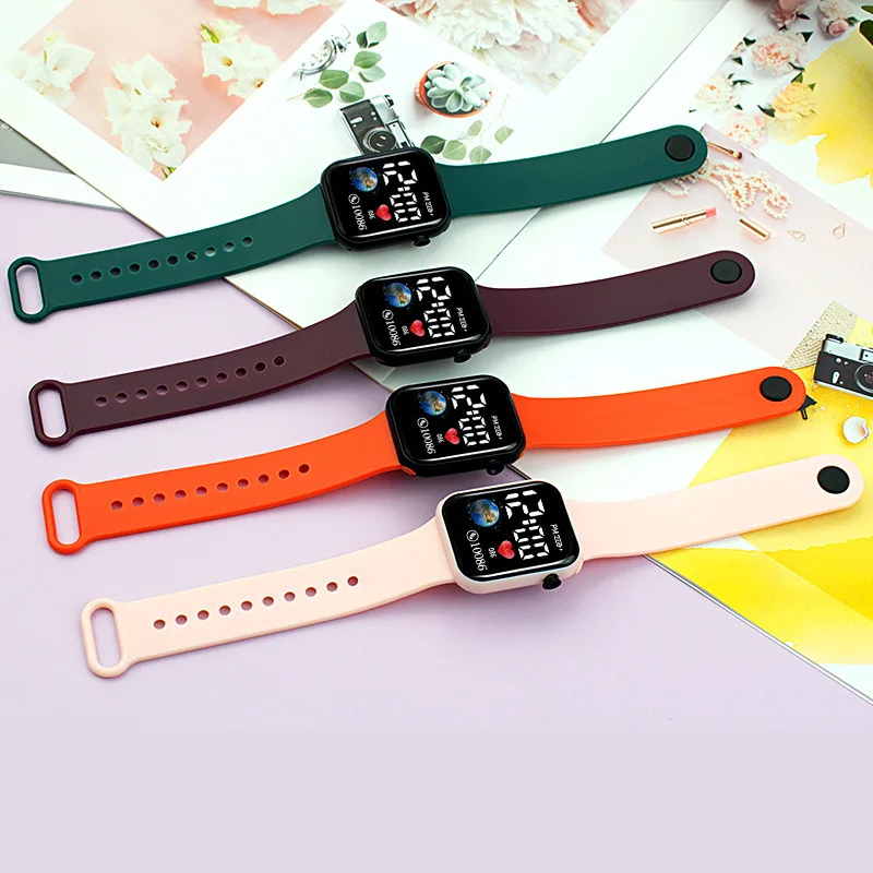 YIKAZE Kids Watches LED Digital Kids Watch Silicone Strap Cartoon Electronic Wristwatch Sports Clock for Boys and Girls Gifts