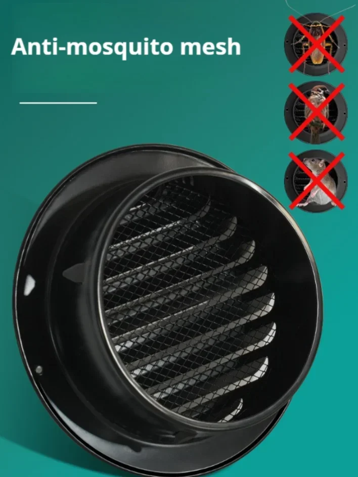 Stainless steel 70-200mm Exterior wall air outlet vent grille round duct cap air ventilation cover hole plug ventilation system