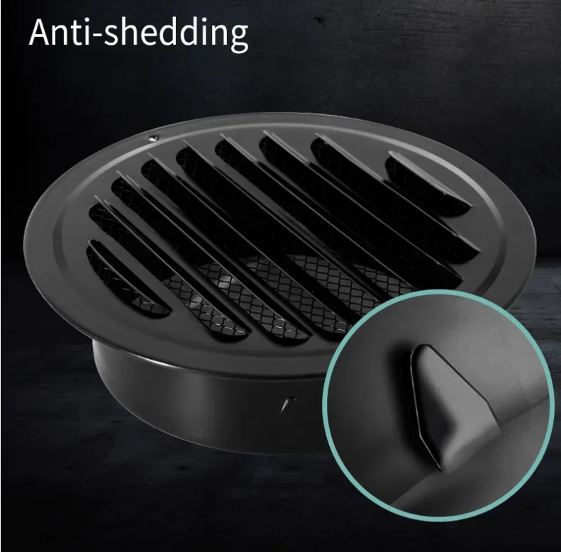 Stainless steel 70-200mm Exterior wall air outlet vent grille round duct cap air ventilation cover hole plug ventilation system