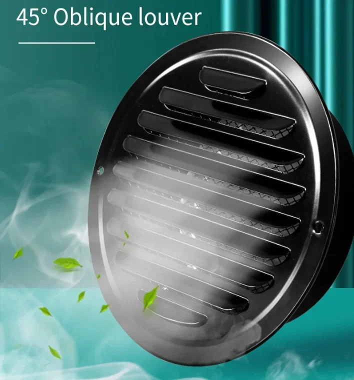 Stainless steel 70-200mm Exterior wall air outlet vent grille round duct cap air ventilation cover hole plug ventilation system