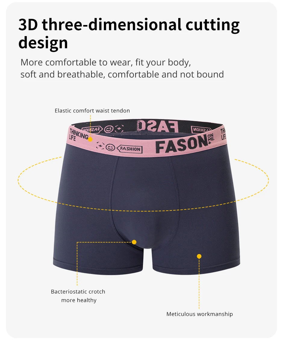 4/10 Piece Set Of Men's Casual And Fashionable Underwear Comfortable Boxer Shorts Youth Plus Size Sports Cycling Elastic Shorts