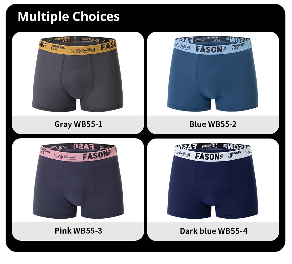 4/10 Piece Set Of Men's Casual And Fashionable Underwear Comfortable Boxer Shorts Youth Plus Size Sports Cycling Elastic Shorts