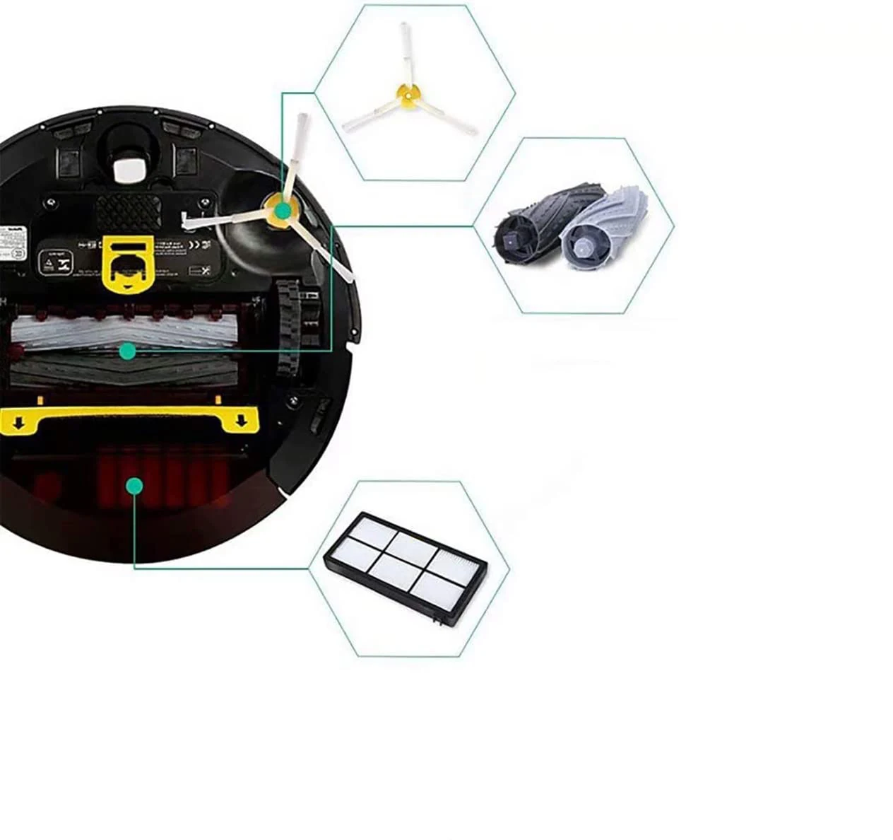 For IRobot Roomba 800 900 Series 860 870 880 890 966 980 Vacuum Cleaner Side Roller Brush Parts HEPA Filter Wheel Replacement