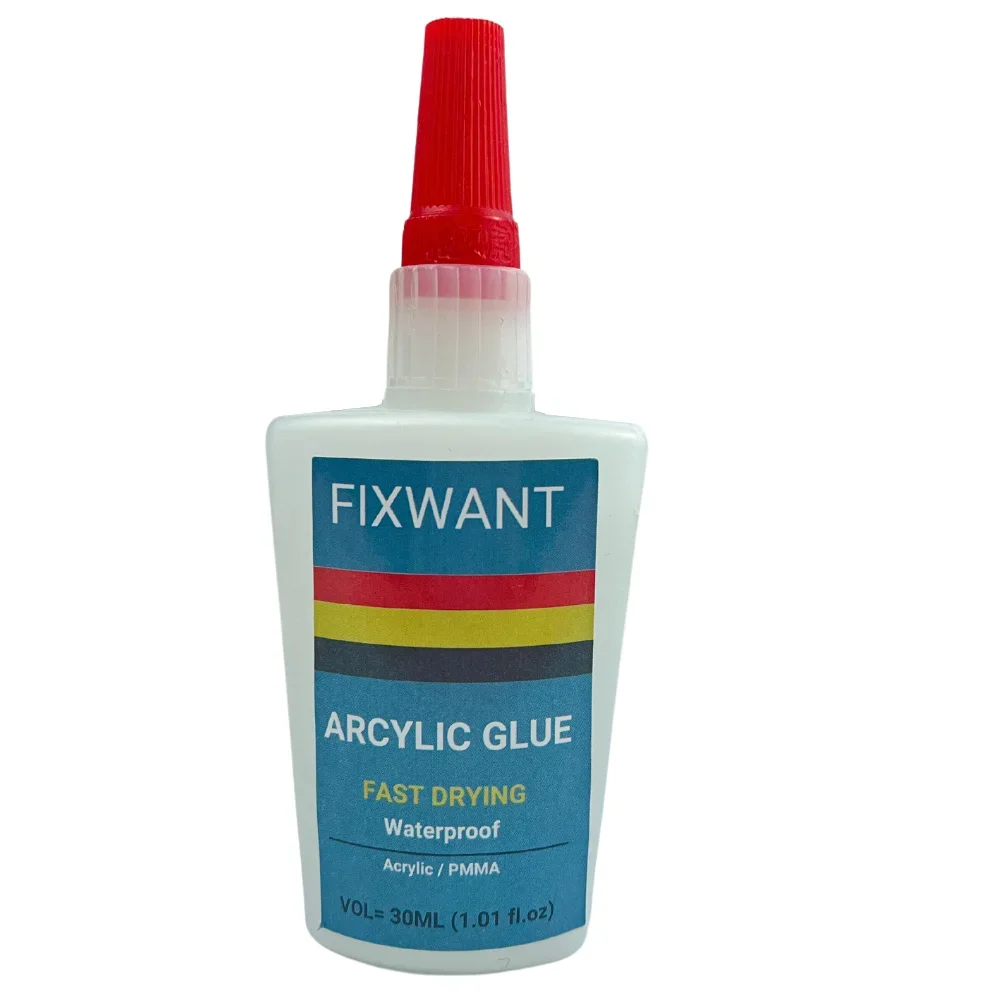 30ML FIXWANT Acrylic Glue Clear Strong Instant Adhesive PMMA ABS Plexiglass PVC Plastic PP PC Waterproof Fast Drying Glue