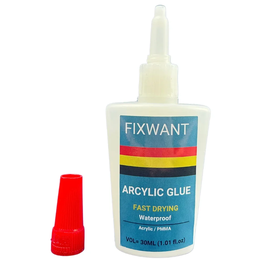 30ML FIXWANT Acrylic Glue Clear Strong Instant Adhesive PMMA ABS Plexiglass PVC Plastic PP PC Waterproof Fast Drying Glue