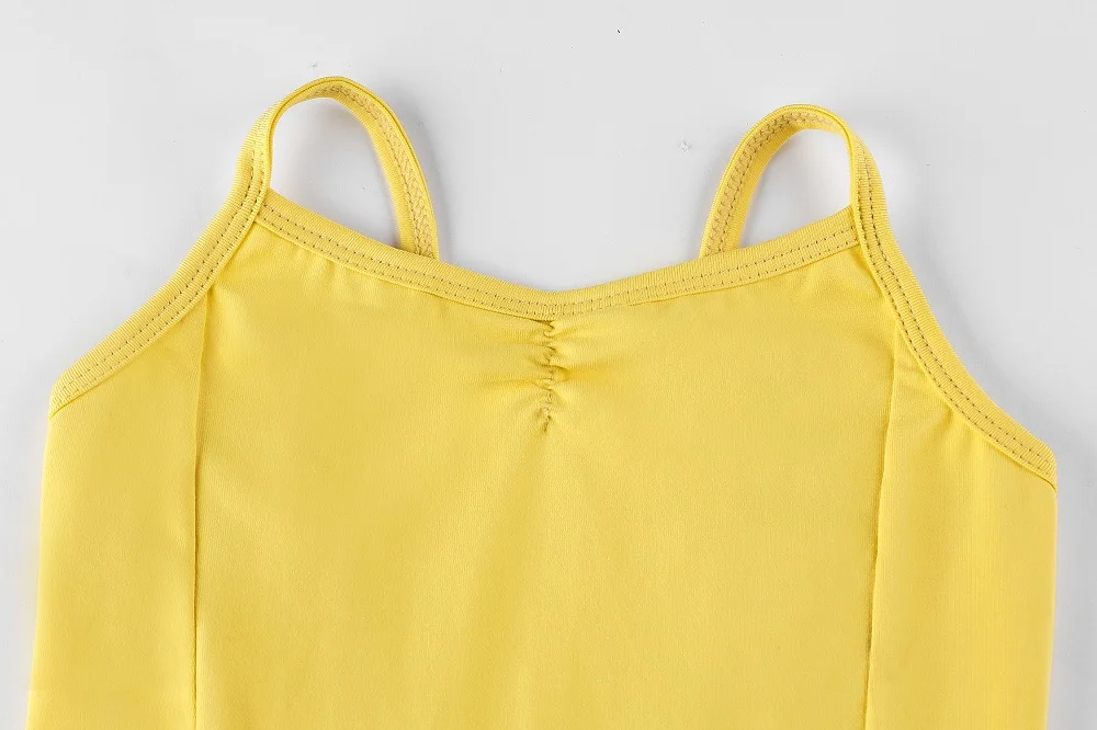 New Girls Camisole Ballet Leotard Dancewear Cotton Gymnastics Leotard Strap Ballet Leotard Dress
