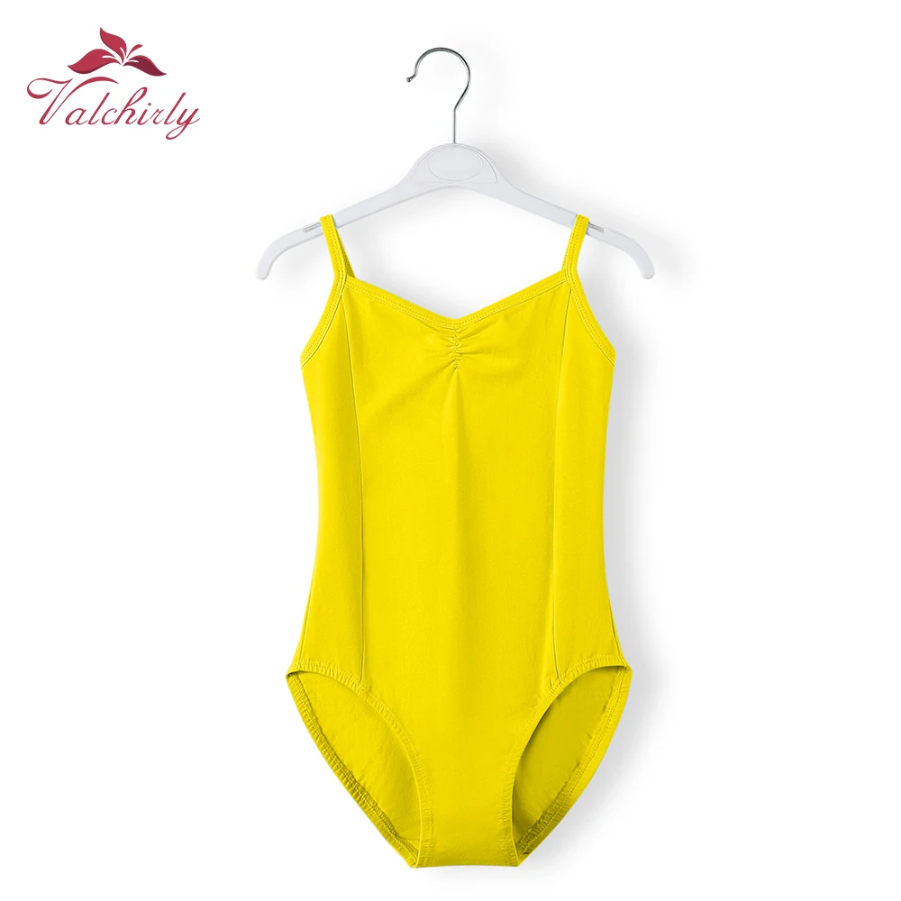 New Girls Camisole Ballet Leotard Dancewear Cotton Gymnastics Leotard Strap Ballet Leotard Dress