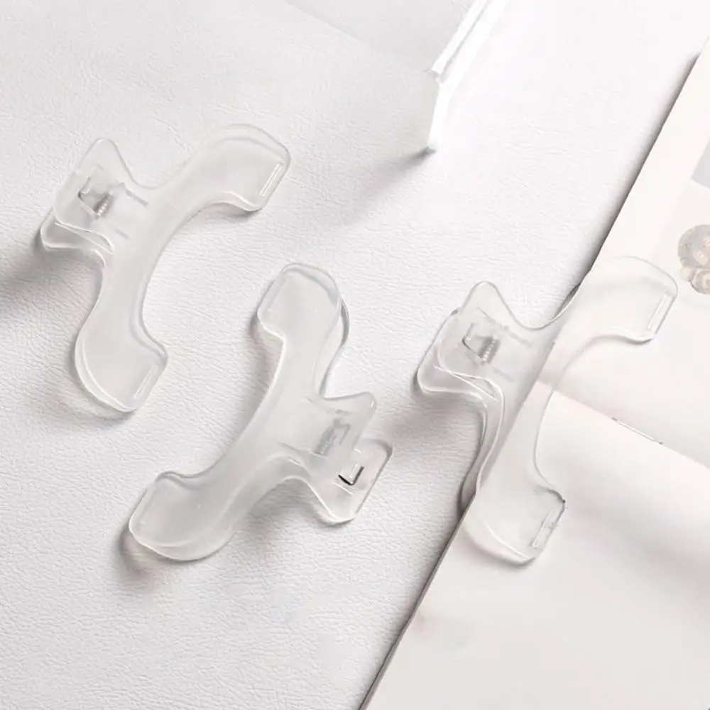Transparent Plastic Book Clip Simple Reading Aid Fixed Book Holder Bookmarks Creative Design Practical Note Holder for Bookstore