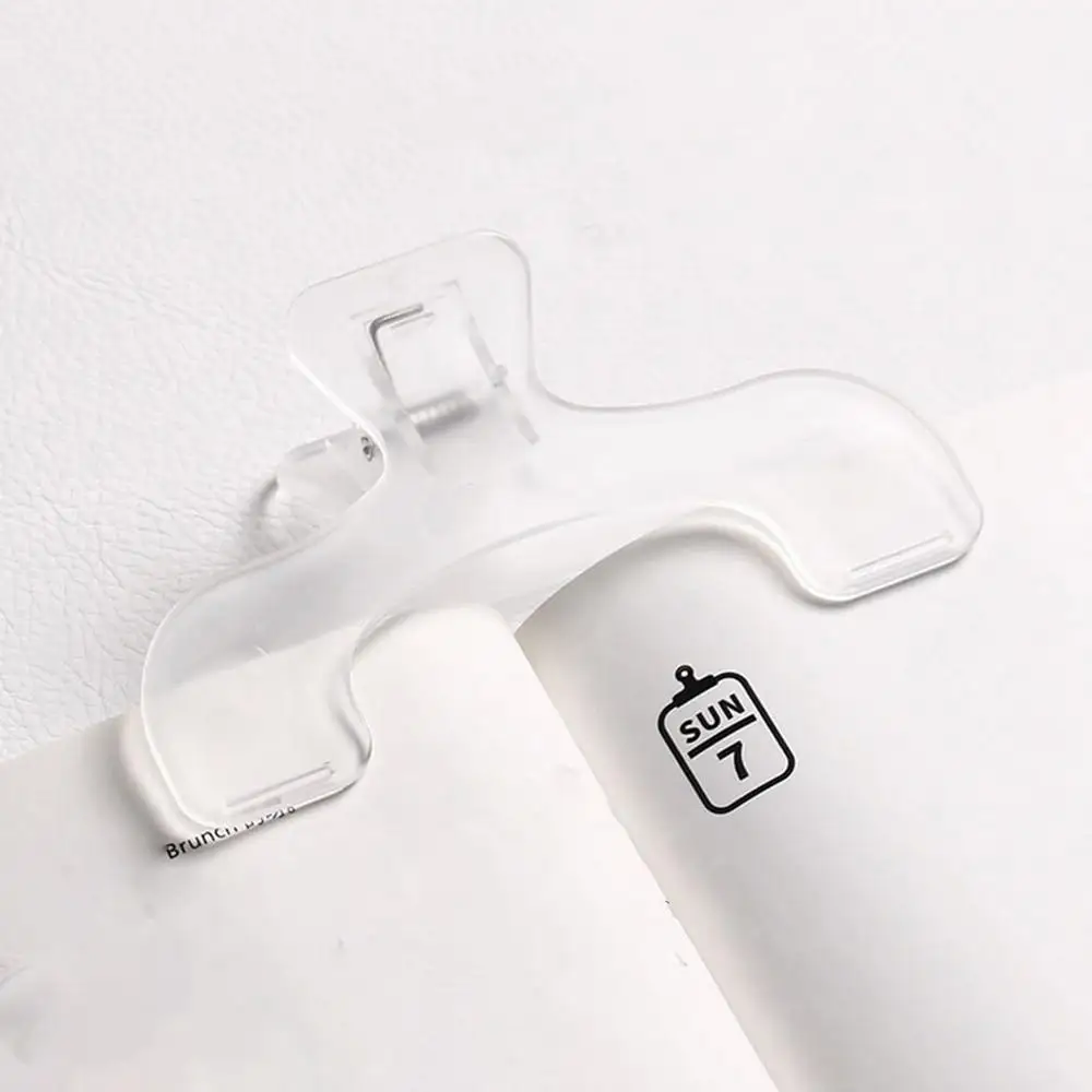 Transparent Plastic Book Clip Simple Reading Aid Fixed Book Holder Bookmarks Creative Design Practical Note Holder for Bookstore