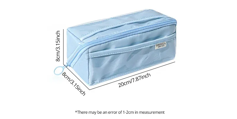 Multi Layer Prisms Large Capacity Transparent Pencil Case Multifunctional Simple and High Appearance Pencil Case 1pc
