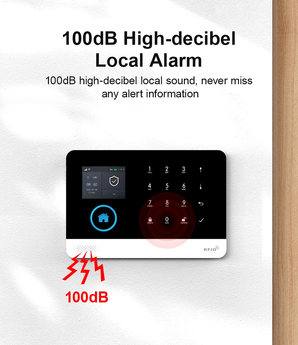 PGST WiFi 4G Home Alarm Security System Set Alexa Automation Alarm Security Protection Door Motion Works with Tuya Smart Life