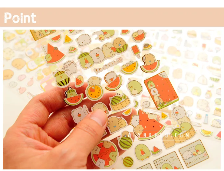 8 sheets/lot Kawaii Japanese Anime Sumikko Gurashi Gold Foil Paper Stickers Scrapbooking Diy Cute Diary Stationery Sticker Deco