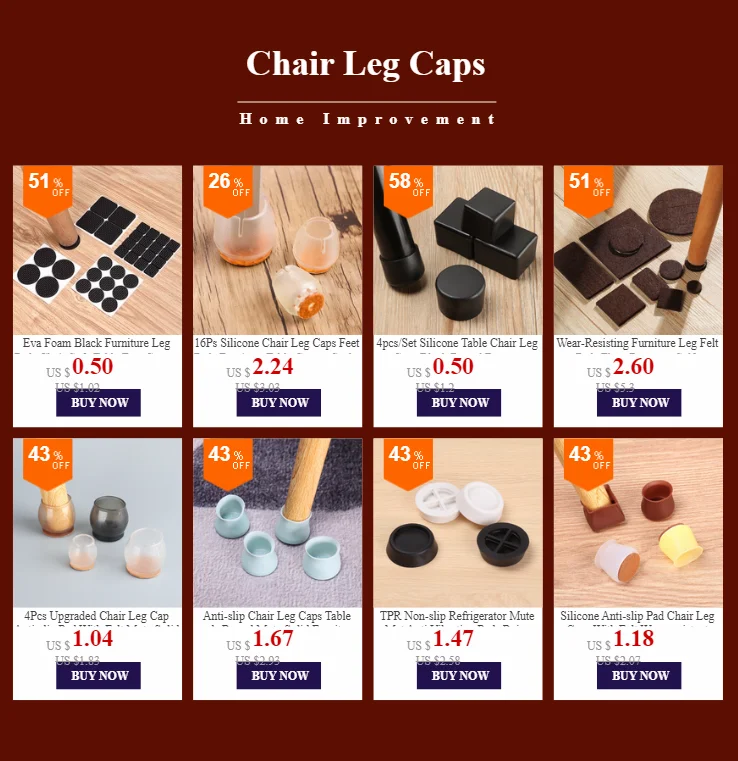 10pcs Black Plastic Round Chair Leg Caps Anti-slip Pad Non-Slip Furniture Feet Floor Covers Blanking End Caps Furniture Accessor