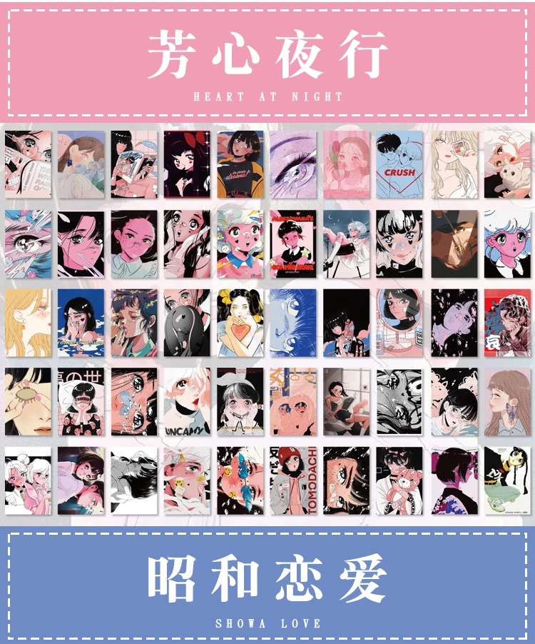 Yoofun 50pcs Kawaii Stickers Japanese Washi Paper Sticker Cartoon Sticker for Scrapbooking Journals Cute Stationery