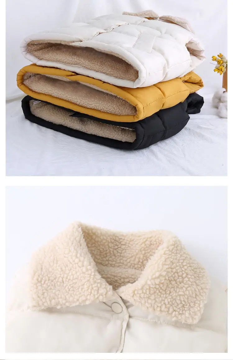 Children Cotton Vest Turn-down Collar Kids Winter Clothes Solid Color Sleeveless Waistcoats For Girls Boys Soft Outerwear Casual