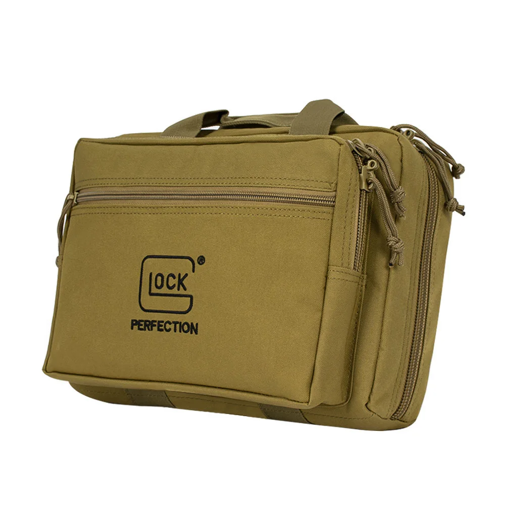 Tactical Glock Pistol Portable Storage Dual Gun Bag Magazine Pouch Handgun Range Case Holder For Colt 1911 Cz-75 Sig Sauer P365