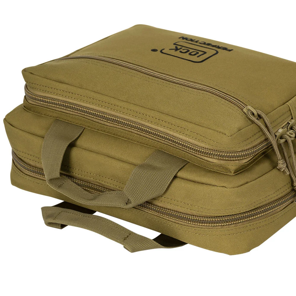 Tactical Glock Pistol Portable Storage Dual Gun Bag Magazine Pouch Handgun Range Case Holder For Colt 1911 Cz-75 Sig Sauer P365