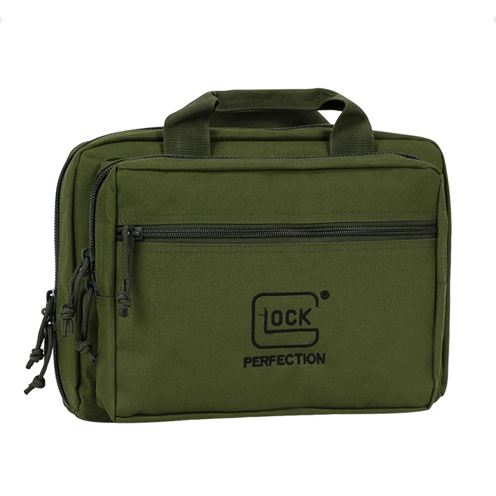Tactical Glock Pistol Portable Storage Dual Gun Bag Magazine Pouch Handgun Range Case Holder For Colt 1911 Cz-75 Sig Sauer P365