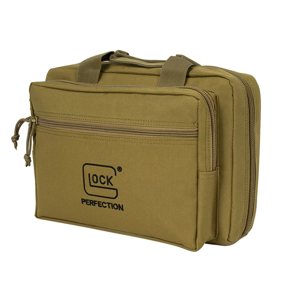 Tactical Glock Pistol Portable Storage Dual Gun Bag Magazine Pouch Handgun Range Case Holder For Colt 1911 Cz-75 Sig Sauer P365