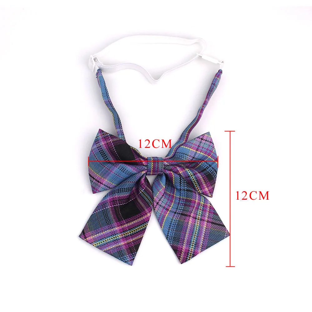 Ladies Plaid Bowtie Casual Bow Tie For Women Uniform Collar Butterf Bowknot Adult Check Bow Ties Cravats Cotton Girls Bowties