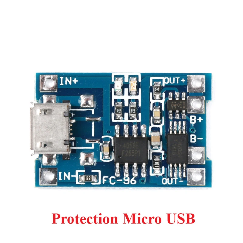 20Pcs/1pc 5V 1A Micro/Type-c/Mini 18650 TP4056 4056A Lithium Battery Charger Module Charging Board Protection Function Li-ion
