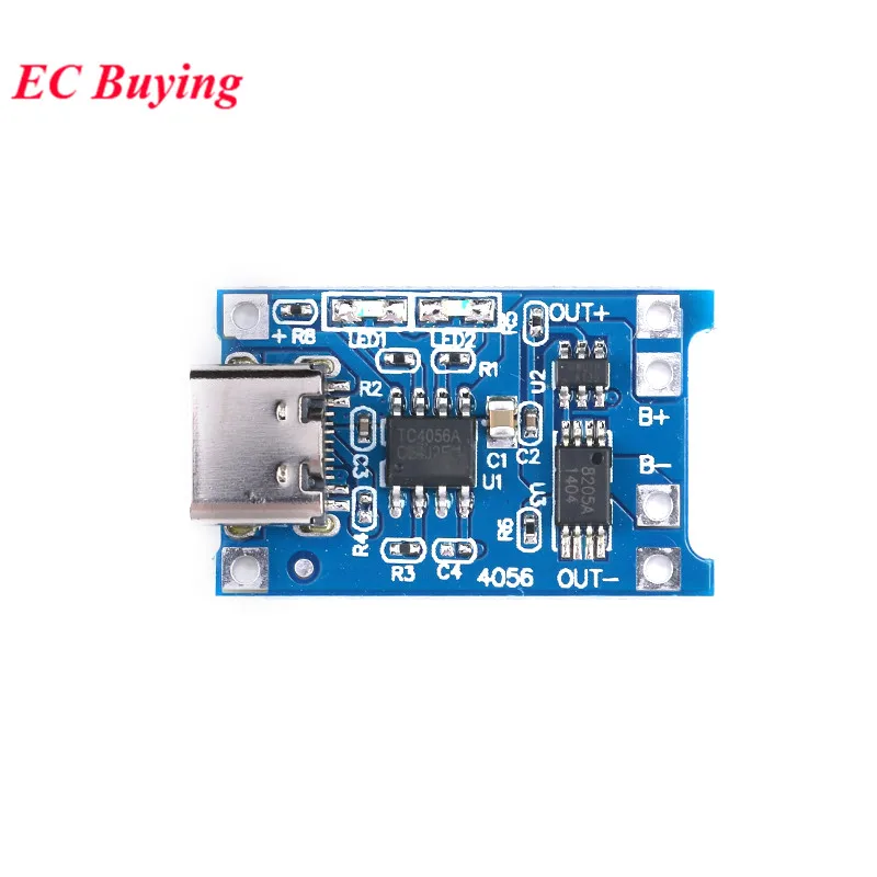 20Pcs/1pc 5V 1A Micro/Type-c/Mini 18650 TP4056 4056A Lithium Battery Charger Module Charging Board Protection Function Li-ion