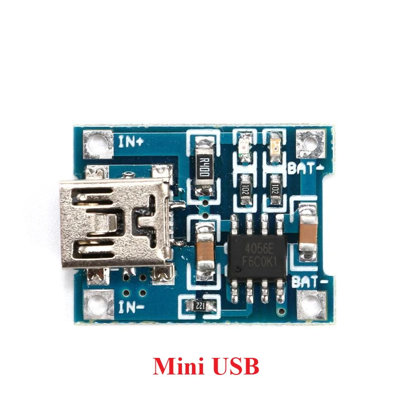20Pcs/1pc 5V 1A Micro/Type-c/Mini 18650 TP4056 4056A Lithium Battery Charger Module Charging Board Protection Function Li-ion