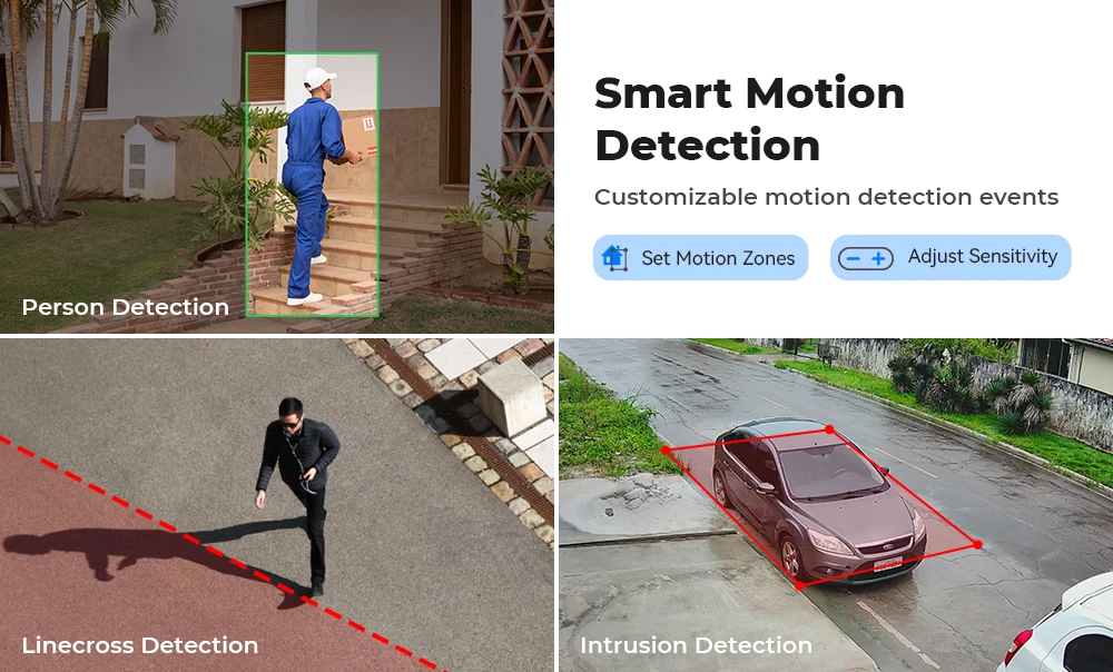 H.view 8Ch 4K 5MP 8MP Cctv Security Camera System Ptz Home Video Surveillance Kit Outdoor Ip Camera Humanoid Detection