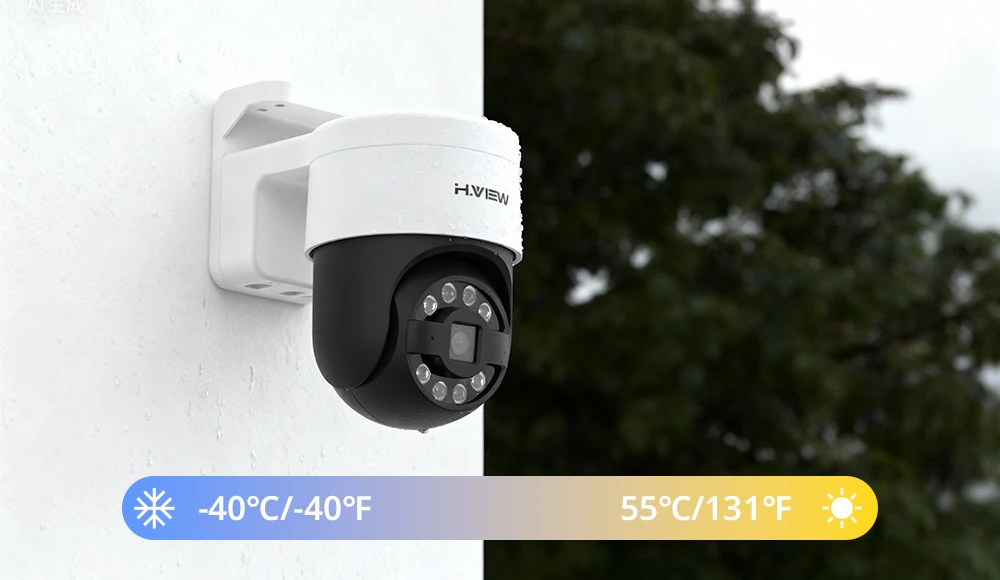 H.view 8Ch 4K 5MP 8MP Cctv Security Camera System Ptz Home Video Surveillance Kit Outdoor Ip Camera Humanoid Detection