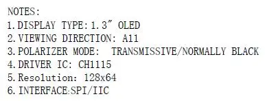 1.29 Inch OLED Module 1.29" 12864 Screen White 128X64 OLED LCD LED Display Module IIC SPI Interface CH1115 for Arduino