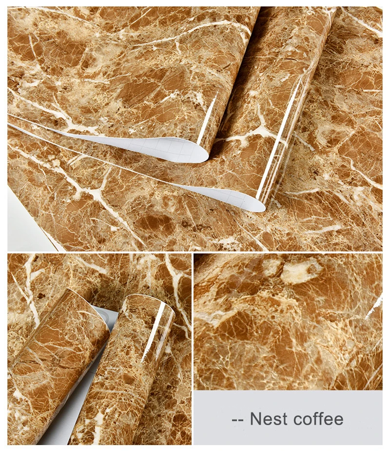 Black Marble Kitchen Home Peel and Stick Wallpaper For CounterTable Desk Bathroom PVC Waterproof Self Adhesive Contact Paper