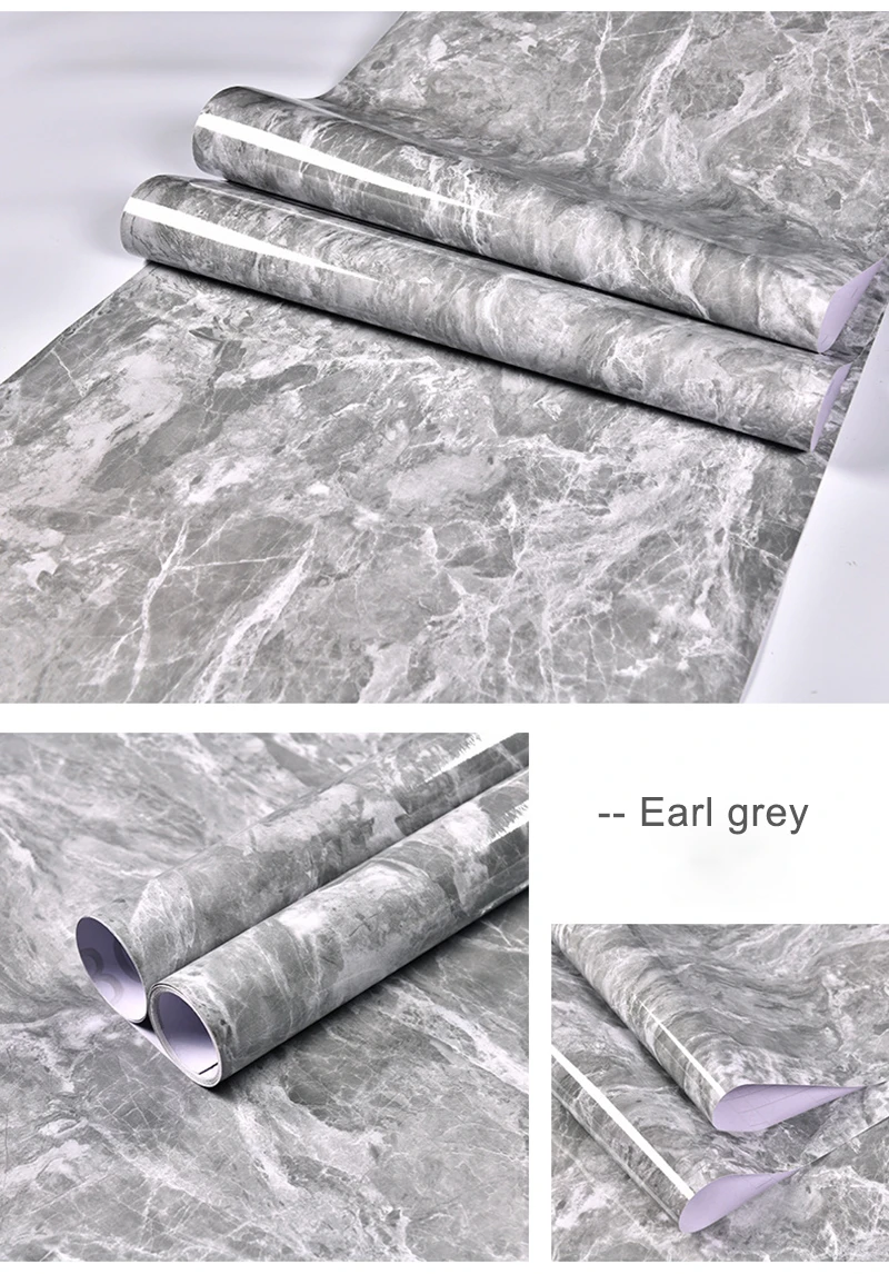 Black Marble Kitchen Home Peel and Stick Wallpaper For CounterTable Desk Bathroom PVC Waterproof Self Adhesive Contact Paper