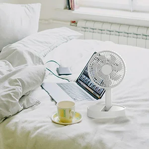 USB Foldable Fan with 4 Speeds & Timing,Battery Operated Mini Fan for Bedroom, Indoor or Outdoor,Table Fan