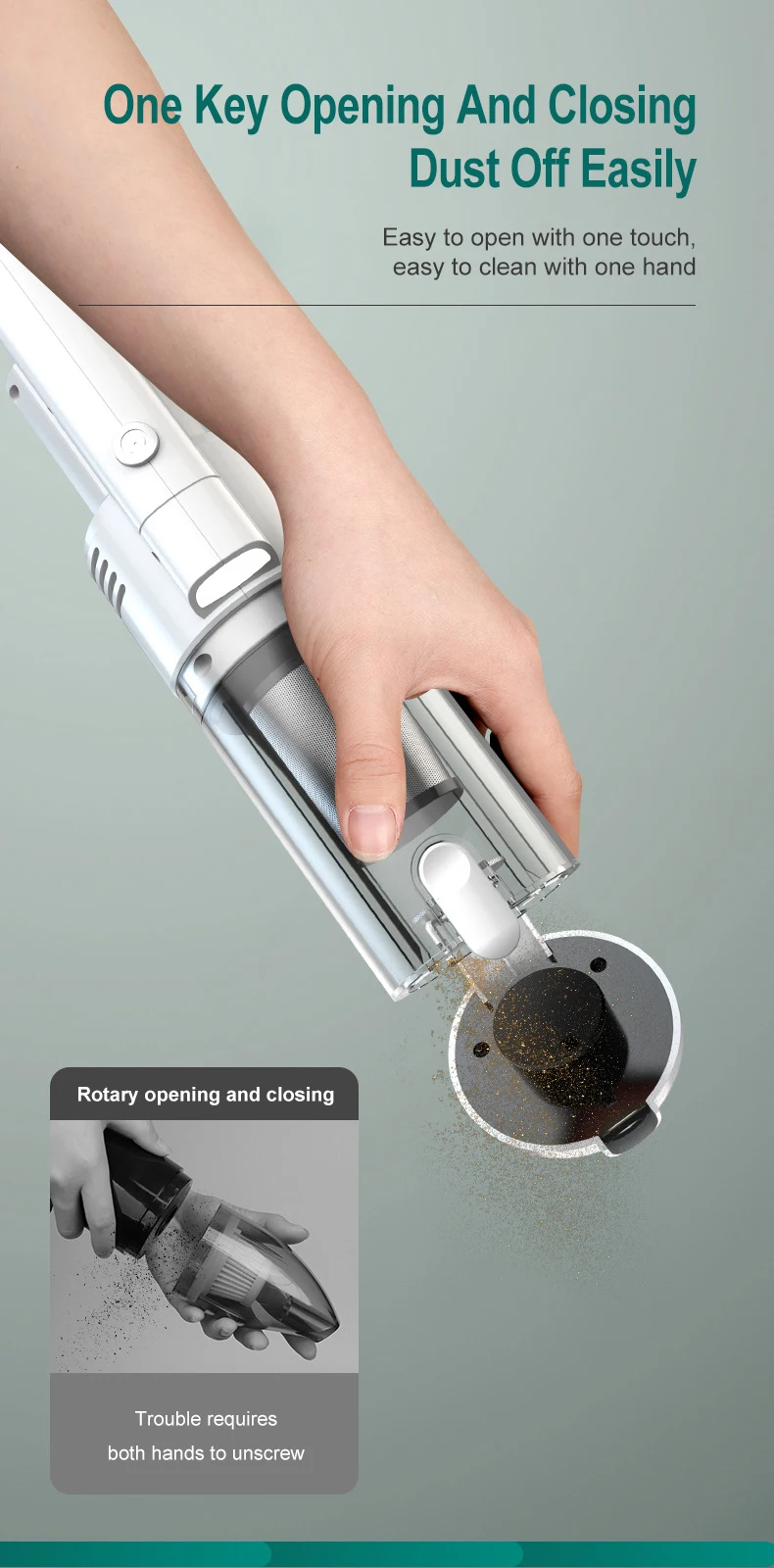 Multifunctional Handheld Vacuum Cleaner Powerful Suction HEPA Filter Wireless Vacuum Cleaner for Car Floor Household